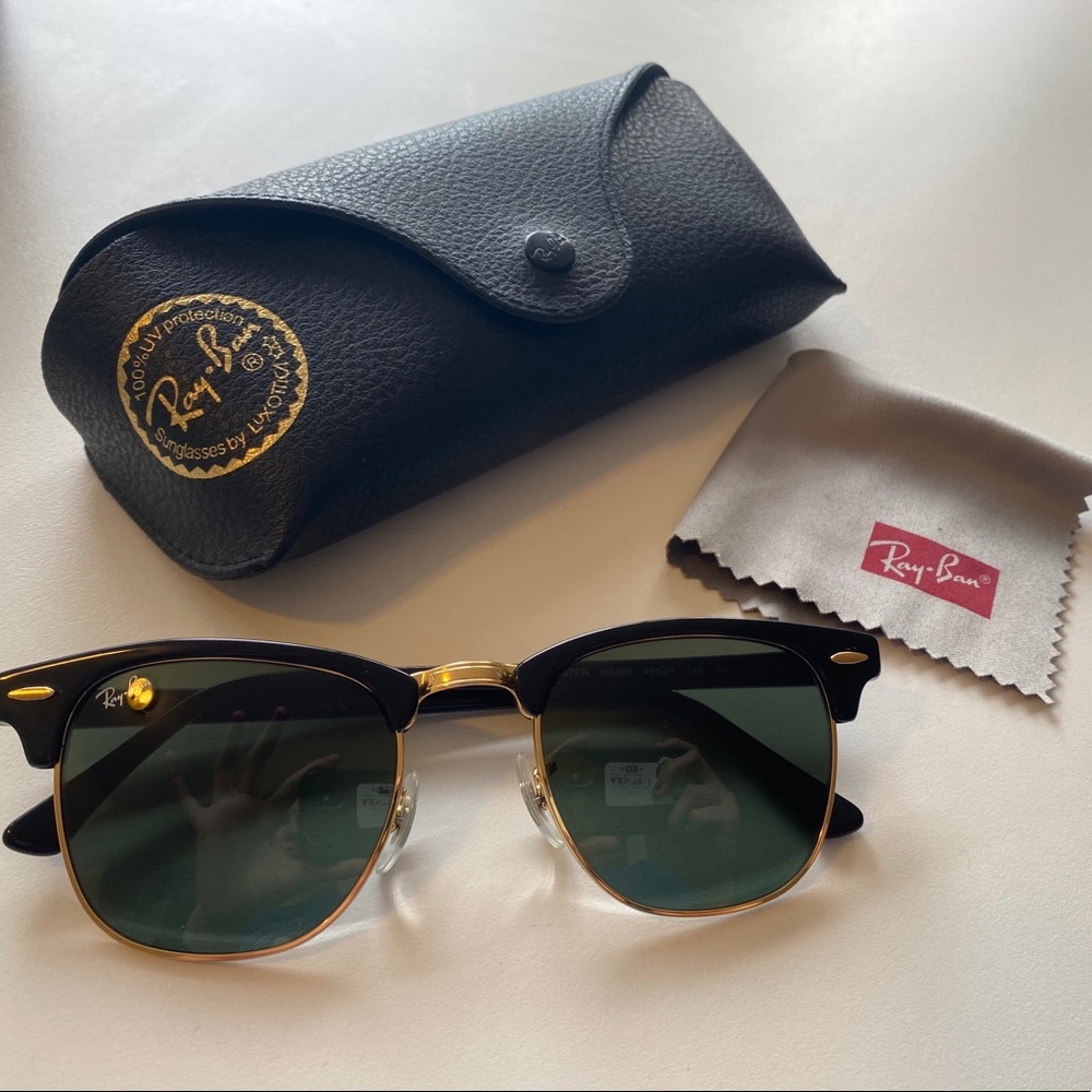 RAY BAN CLUBMASTER CLASSIC SUNGLASSES AUTHENTIC